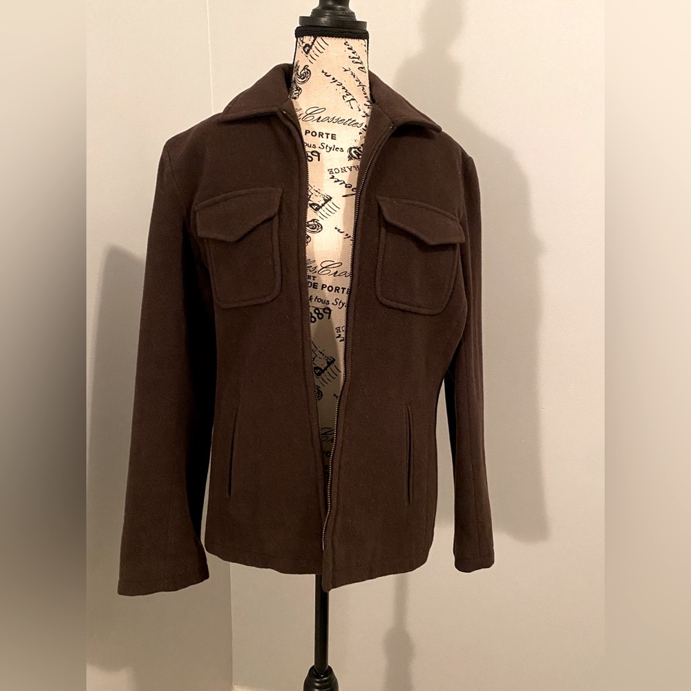 J. Crew Brown Wool zip jacket, size Small